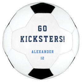 Boy Teenager Sports Blue Team Simple Soccer Ball