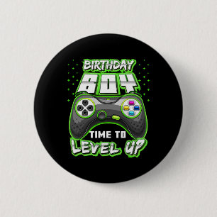 "Boy Time to Level Up Video Game Birthday Gamer 11 Button