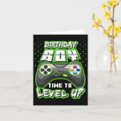 "Boy Time to Level Up Video Game Birthday Gamer 11 Karte (Gelbe Blume)