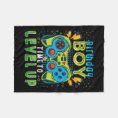 Boy Time to Level Up Video Game Birthday Gamer 202 Fleecedecke (Vorderseite (Horizontal))