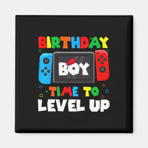 "Boy Time to Level Up Video Game Birthday Gamer 4 Magnet
