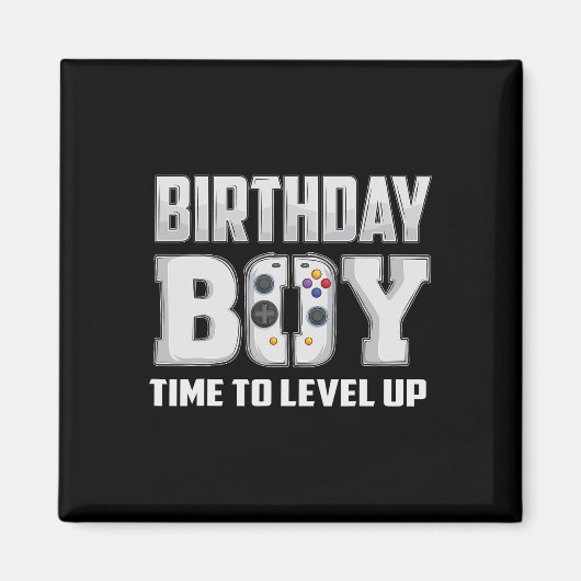 "Boy Time to Level Up Video Game Birthday Gamer 5 Magnet (Vorne)
