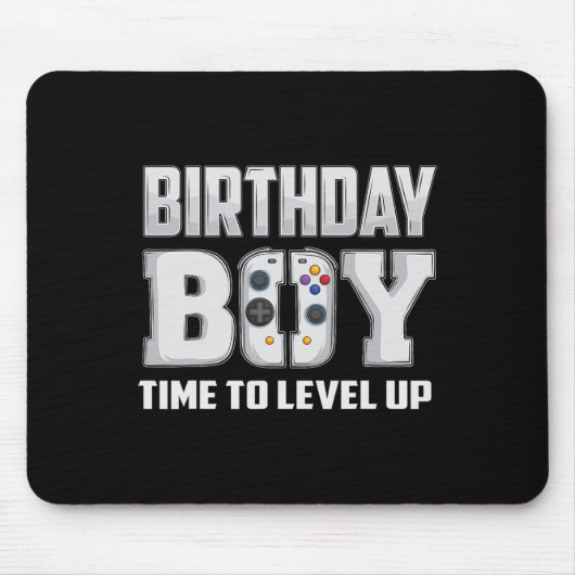 "Boy Time to Level Up Video Game Birthday Gamer 5 Mousepad (Vorne)