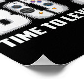 "Boy Time to Level Up Video Game Birthday Gamer 5 Poster (Ecke)