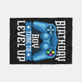 "Boy Time to Level Up Video Game Birthday Gamer" 7 Fleecedecke (Vorderseite (Horizontal))