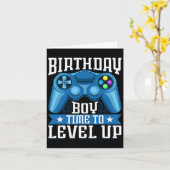 "Boy Time to Level Up Video Game Birthday Gamer" 7 Karte (Gelbe Blume)