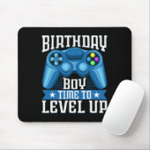 "Boy Time to Level Up Video Game Birthday Gamer" 7 Mousepad (Mit Mouse)