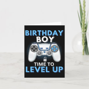 "Boy Time to Level Up Video Game Birthday Gamer 8 Karte