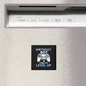 "Boy Time to Level Up Video Game Birthday Gamer 8 Magnet (In Situ (Geschirrspüler))
