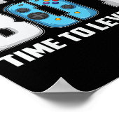 "Boy Time to Level Up Video Game Birthday Gamer" 9 Poster (Ecke)