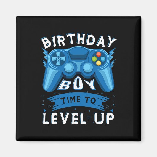 Boy Time to Level Up Video Game Birthday Gamer Boy Magnet (Vorne)
