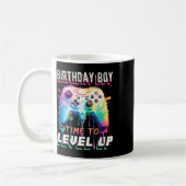 Boy Time to Level Up Video Game Birthday Party Boy Kaffeetasse (Links)