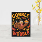 Boy Toddler Gobble Till You Wobble Turkey Funny Th Karte (Gelbe Blume)
