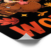 Boy Toddler Gobble Till You Wobble Turkey Funny Th Poster (Ecke)