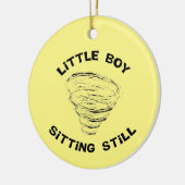 Boy Tornado Keramik Ornament (Links)