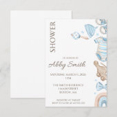 Boy Toy Shower Einladung (Vorne/Hinten)