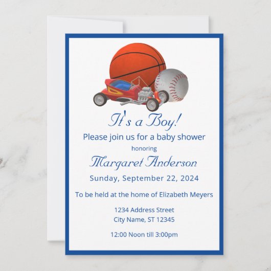 Boy Toys Einladung (Vorderseite)