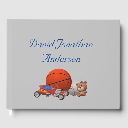 Boy Toys Themed Gästebuch (Vorderseite)