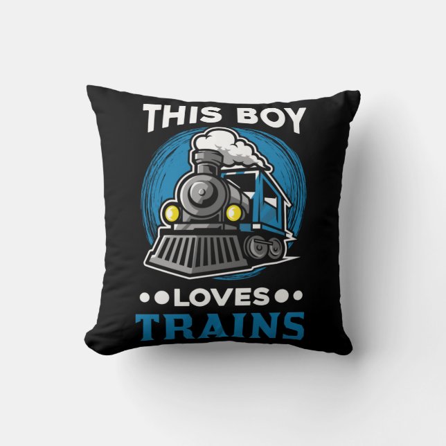 Boy Train Locomotive Kissen (Vorderseite)
