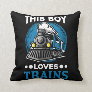 Boy Train Locomotive Kissen