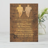 Boy trifft auf Einladung von Boy Gay Hochzeit (Stehend Vorderseite)