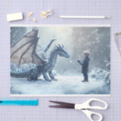 Boy trifft Dragon Seidenpapier (Handwerk)