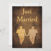 Boy trifft Junge Gay Hochzeit Einladung (Rückseite)