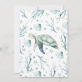 Boy Turtle Baby Shower Einladung (Rückseite)