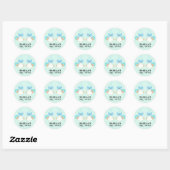 Boy Twins Baby Shower Classic Round Sticker (Blatt)