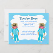 Boy Twins Dusche oder Ankündigung (Vorderseite)