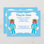 Boy Twins Dusche oder Ankündigung (Vorne/Hinten)