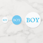 Boy Typografie Blue Baby Boy Baby Shooter Konfetti (Rückseiten)