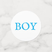 Boy Typografie Blue Baby Boy Baby Shooter Konfetti (Klein Vorderseite)