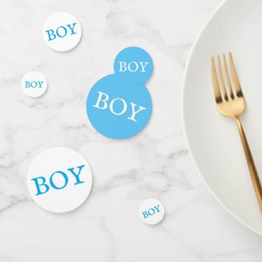Boy Typografie Blue Baby Boy Baby Shooter Konfetti (Gruppe)
