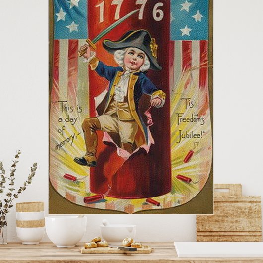 Boy Uniform Fireworks Firecracker Explosion Poster (Küche)