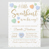 Boy Valentine Heart Baby Shower Einladungen