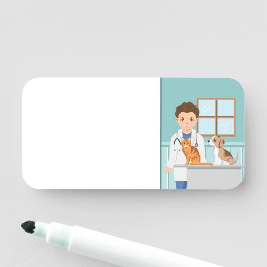 Boy Veterinarian For Kids' Pretend Play Activity Namensschild (Beispiel)