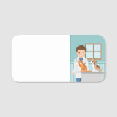 Boy Veterinarian For Kids' Pretend Play Activity Namensschild (Vorderseite)