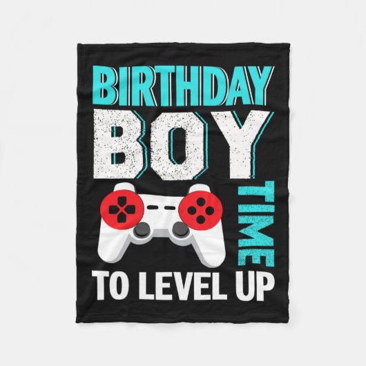 Boy Video Game Geburtstagsparty Fleecedecke (Vorderseite)