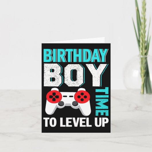 Boy Video Game Geburtstagsparty Karte (Vorderseite)