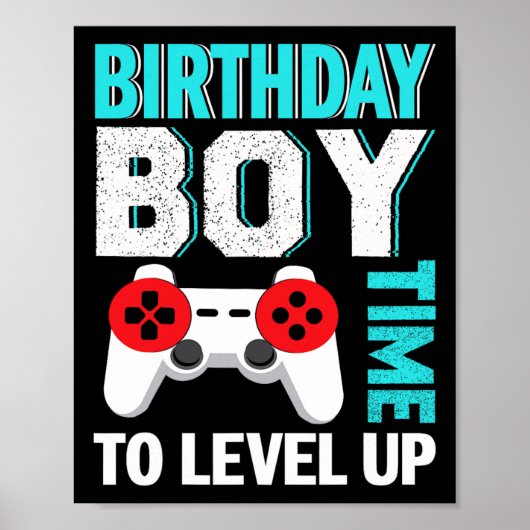 Boy Video Game Geburtstagsparty Poster (Vorne)