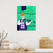 BOY VIOLINIST POSTER (Küche)