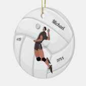 Boy Volleyball Player Kid Name Jersey Teamnummer Keramik Ornament (Links)