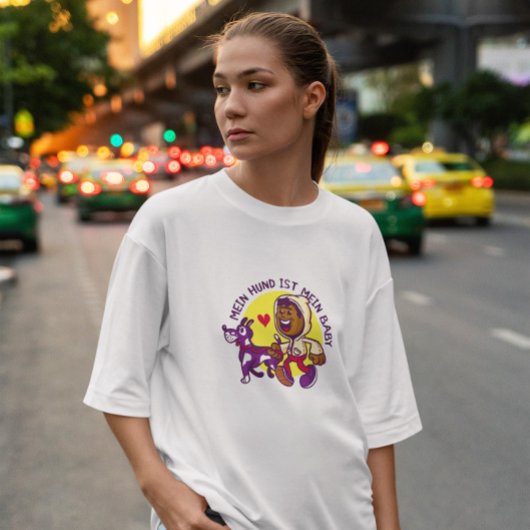 Boy Walking Dog T-Shirt