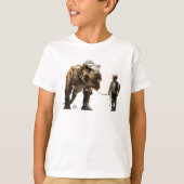 Boy Walking T-Rex T - Shirt (Vorderseite)