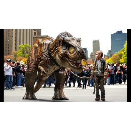 Boy Walking T-Rex T - Shirt