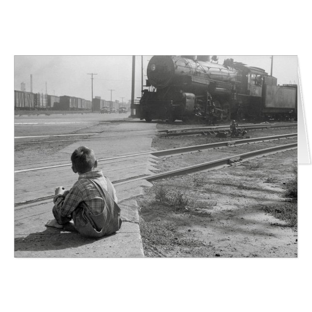 Boy Watching Trains, 1939 (Vorderseite (Horizontal))