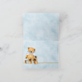 Boy Watercolor Babydusche Vielen Dank Karten (Innenseite)