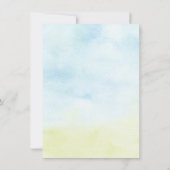 Boy Watercolor Elephant Baby Shower Einladungen (Rückseite)