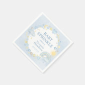 Boy Watercolor Rainbow Baby Sprinkle Serviette (Ecke)